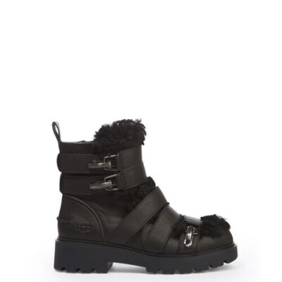 UGG Brix Casuallaarzen voor Dames in Black, maat 37 | Leder