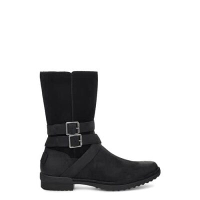 UGG Lorna Casuallaarzen voor Dames in Black, maat 39 | Leder