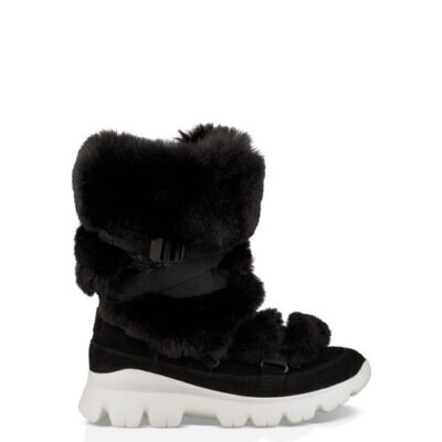 UGG Misty Casuallaarzen voor Dames in Black, maat 37 | Leder