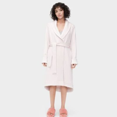UGG Duffield II Ochtendjassen voor Dames in Seashell Pink Heather, maat XS | Katoenmix