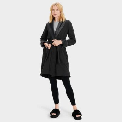 UGG Blanche II Ochtendjassen voor Dames in Black Bear Heather, maat M | Katoenmix