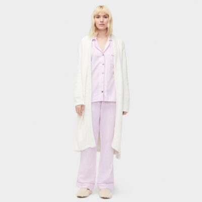 UGG Raven Set Stripe Pyjama's voor Dames in Bodacious/Cream, maat L | Katoenmix