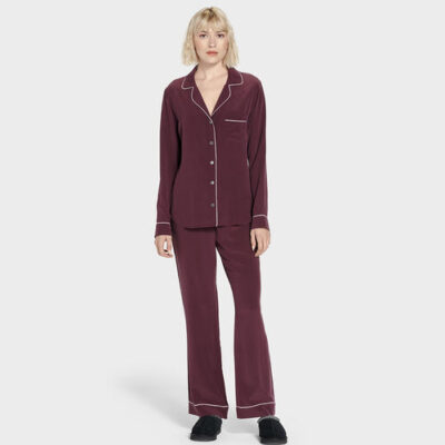 UGG Raven Set Silk Pyjama's voor Dames in Port, maat M
