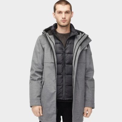 UGG Copeland System Parka voor Heren in Medium Heather Grey, maat XS | Wolmix