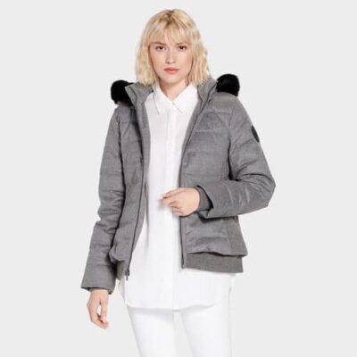 UGG Talia Wool Jacket voor Dames in Medium Grey Heather, maat XS | Wolmix