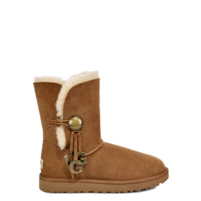 Bailey Button UGG Charm Laarzen voor Dames in Chestnut, maat 42 | Shearling