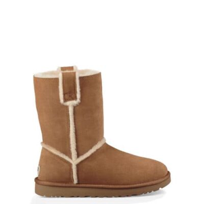 UGG Classic Short Spill Seam Laarzen voor Dames in Chestnut, maat 37 | Shearling