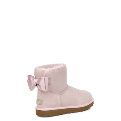 UGG Satin Bow Mini Classic Laarzen voor Dames in Seashell Pink, maat 42 | Shearling