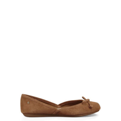 UGG Lena Flat Loafers voor Dames in Chestnut, maat 41 | Suede