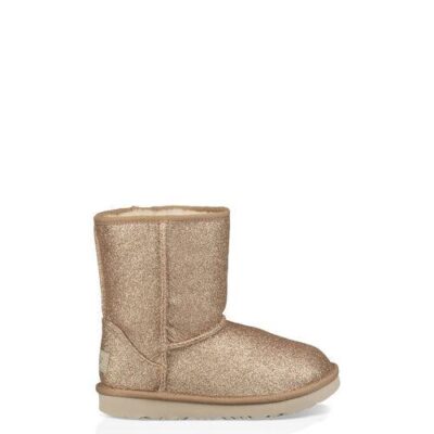 UGG Classic Short II Glitter Laarzen voor Kinderen in Gold, maat 36 | Shearling