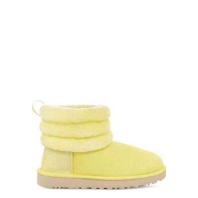 UGG Fluff Mini Quilted Logo Laarzen voor Dames in Margarita, maat 42 | Shearling