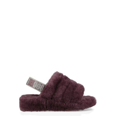 UGG Fluff Yeah Slide Open Teen voor Dames in Port, maat 40 | Shearling