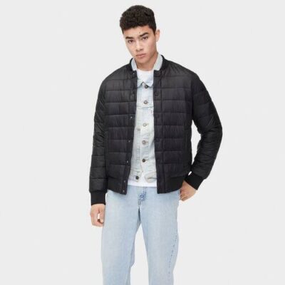 UGG Gavin Bomber Jacket voor Heren in Black, maat L | Nylon
