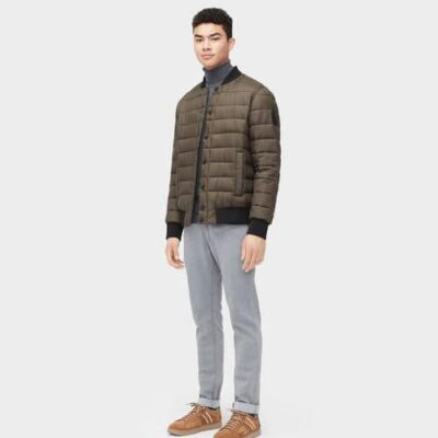 UGG Gavin Bomber Jacket voor Heren in Olive, maat L | Nylon