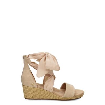 UGG Trina Sandalen met Hak voor Dames in Nude, maat 39 | Suede