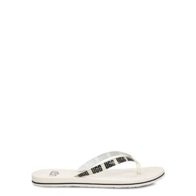 UGG Simi Graphic Logo Sandalen voor Dames in White, maat 37 | Synthetisch