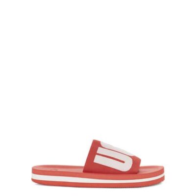UGG Zuma Graphic Slide Sandalen voor Dames in Pop Coral, maat 38 | Textiel