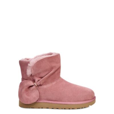 UGG Classic Mini Twist Laarzen voor Dames in Pink Dawn, maat 37 | Suede