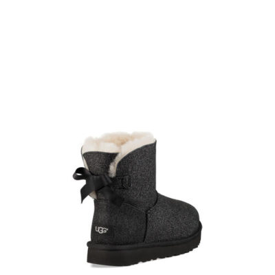 UGG Mini Bailey Bow Sparkle Classic Laarzen voor Dames in Black, maat 36 | Shearling