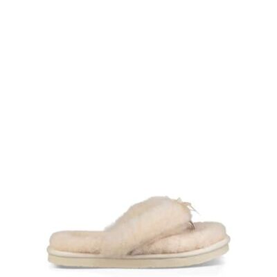 UGG Fluff Flip Flop III Pantoffels voor Dames in Natural, maat 41 | Shearling