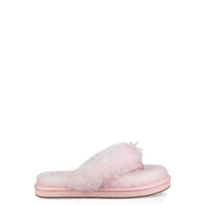 UGG Fluff Flip Flop III Pantoffels voor Dames in Seashell Pink, maat 41 | Shearling