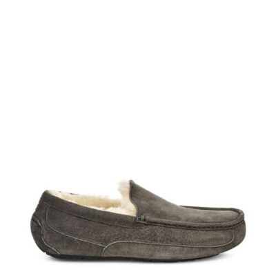 UGG Ascot Pantoffels voor Heren in Charcoal, maat 48.5 | Suede