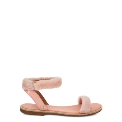 UGG Fluff Springs Sandalen voor Dames in Sunset, maat 40 | Shearling