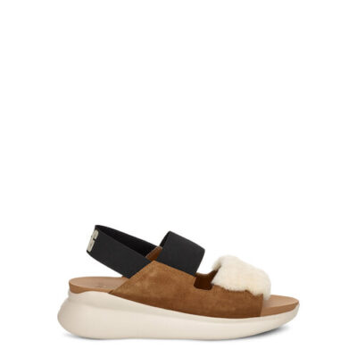 UGG Silverlake Sandalen voor Dames in Chestnut/Natural, maat 36 | Suede