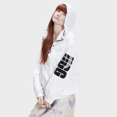 UGG Cameron Anorak voor Dames in White, maat M | Nylon