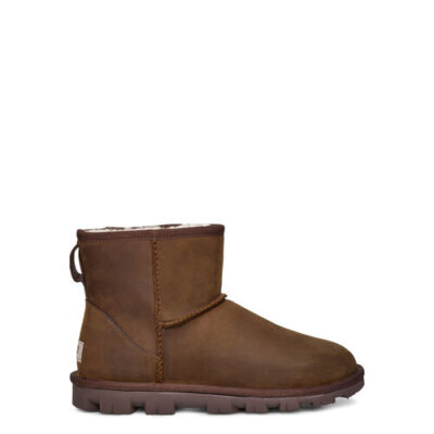 UGG Essential Mini Leather Classic Laarzen voor Dames in Chestnut, maat 36 | Leder