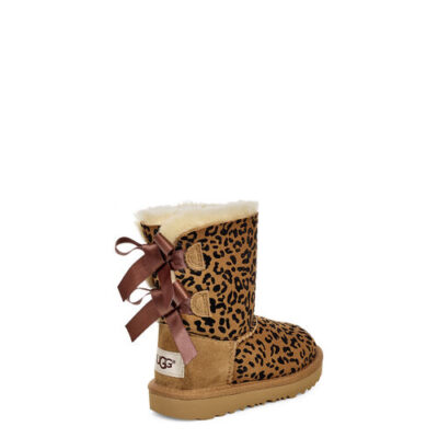 UGG Exotic Bailey Bow Ii voor Peuters in Chestnut, maat 23.5 | Cow Hair