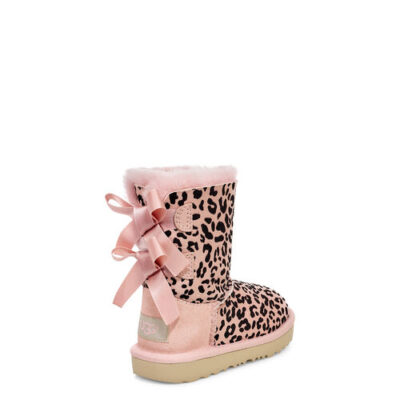 UGG Exotic Bailey Bow Ii voor Peuters in Silver Pink, maat 23.5 | Cow Hair