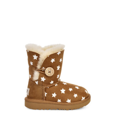 UGG Bailey Button Ii Starlight voor Peuters in Chestnut, maat 23.5 | Leder