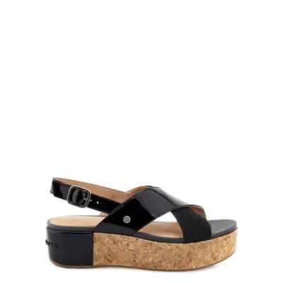 UGG Shoshana Sandalen voor Dames in Black, maat 37 | Leder