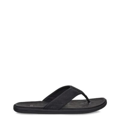 UGG Seaside Leather Sandalen voor Heren in Black, maat 44.5 | Leder