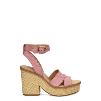 UGG Carine Sandalen met Hak voor Dames in Pink Dawn, maat 36 | Suede
