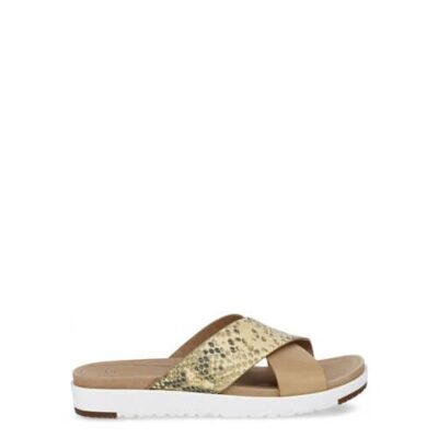 UGG Kari Exotic Slide Sandalen voor Dames in Tan, maat 40 | Leder