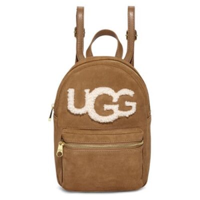 UGG Dannie Mini Sheepskin Rugzakken voor Dames in Chestnut, maat OS | Shearling