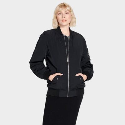 UGG Frances Oversized Bomber Jas voor Dames in Black, maat S | Polyester