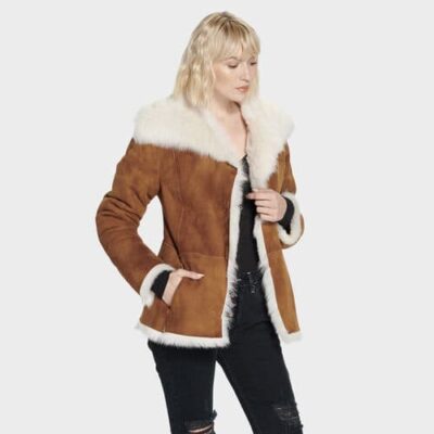 UGG Karlene Toscana Jas voor Dames in Chestnut, maat XS | Shearling
