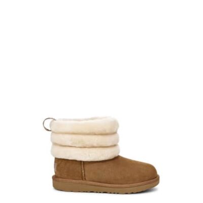 UGG Fluff Mini Quilted Laarzen voor Kinderen in Chestnut, maat 36 | Shearling