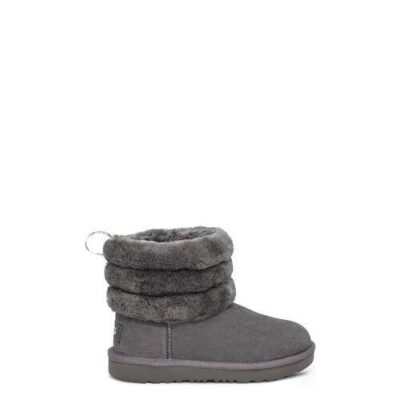 UGG Fluff Mini Quilted Laarzen voor Kinderen in Charcoal, maat 34 | Shearling