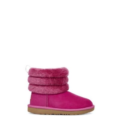 UGG Fluff Mini Quilted Laarzen voor Kinderen in Fuchsia, maat 34 | Shearling