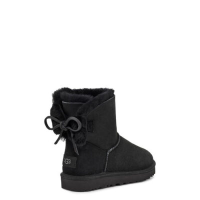 UGG Classic Double Bow Mini Laarzen voor Dames in Black, maat 36 | Shearling