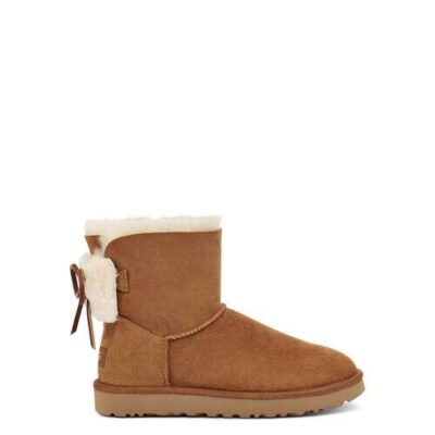 UGG Classic Double Bow Mini Laarzen voor Dames in Chestnut, maat 39 | Shearling