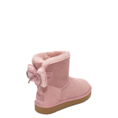 UGG Classic Double Bow Mini Laarzen voor Dames in Pink Crystal, maat 41 | Shearling