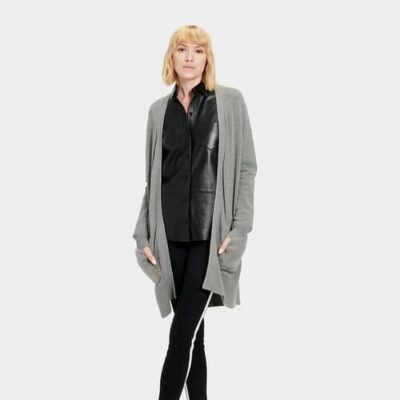 UGG Lauren Jas voor Dames in Grey Heather, maat S | Katoen