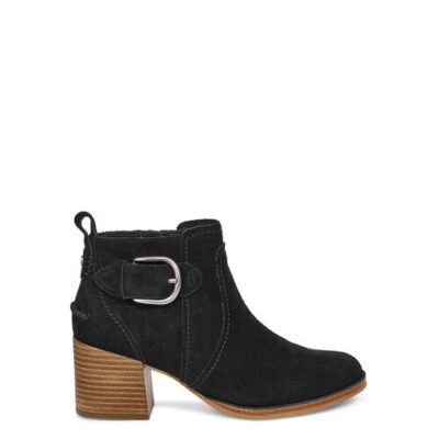 UGG Leahy Enkellaarzen voor Dames in Black, maat 37 | Suede
