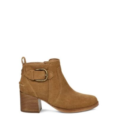 UGG Leahy Enkellaarzen voor Dames in Chestnut, maat 37.5 | Suede