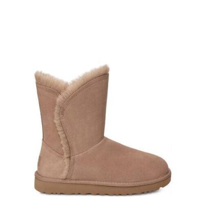 UGG Classic Short Fluff High-Low Laarzen voor Dames in Amphora, maat 38 | Shearling